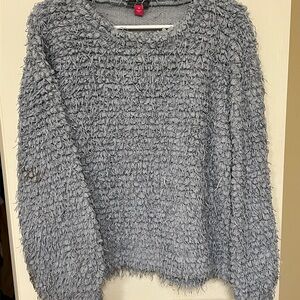 Vince Camuto Gray Textured Crew Neck Sweater